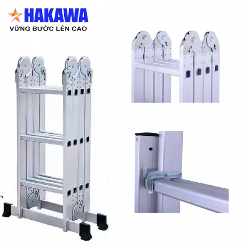 Thang nhôm gấp Hakawa 4 khúc HK - 406 (7m)