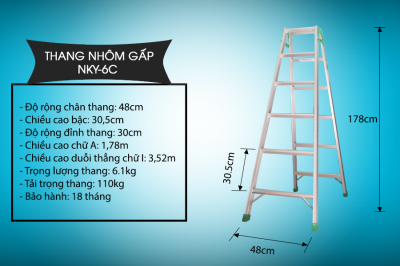 Thang Nhôm Chữ A Nikawa NKY-6C